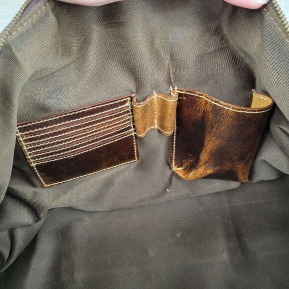 Rustic Town Brown Leather Duffel Bag - Picture 13 of 16